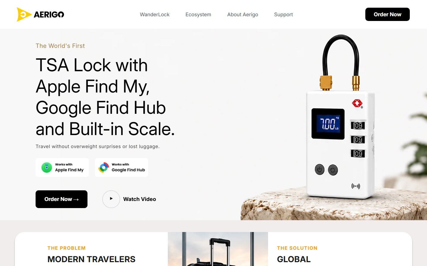 Aerigo homepage