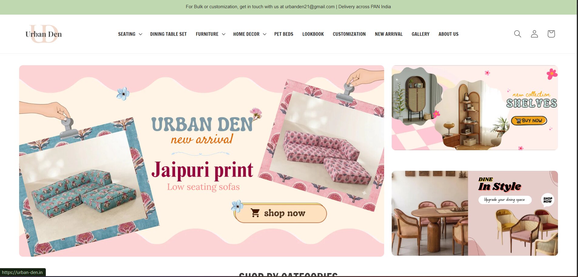 Urban Den homepage